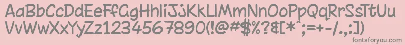 chinrg  -Schriftart – Graue Schriften auf rosa Hintergrund