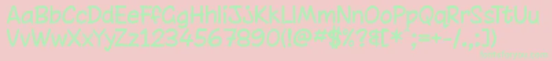 chinrg   Font – Green Fonts on Pink Background