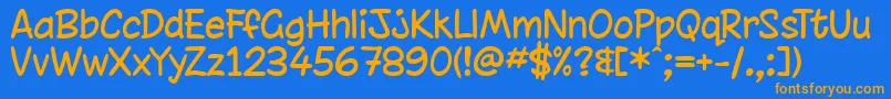 Шрифт chinrg   – оранжевые шрифты на синем фоне