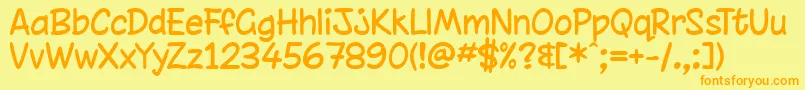chinrg   Font – Orange Fonts on Yellow Background