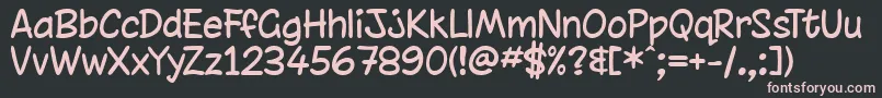 Шрифт chinrg   – розовые шрифты на чёрном фоне