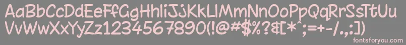 Шрифт chinrg   – розовые шрифты на сером фоне