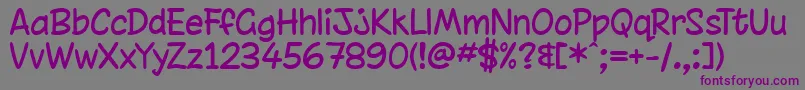 chinrg  -Schriftart – Violette Schriften auf grauem Hintergrund