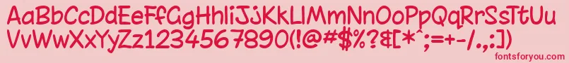 chinrg   Font – Red Fonts on Pink Background
