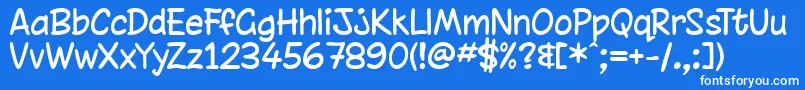 chinrg  -fontti – valkoiset fontit sinisellä taustalla