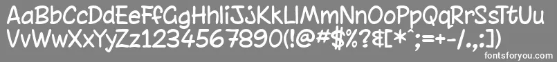 chinrg  -Schriftart – Weiße Schriften auf grauem Hintergrund