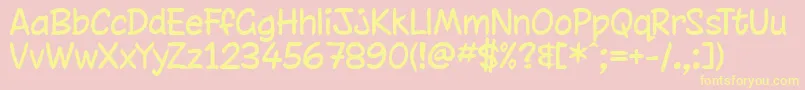 chinrg  -fontti – keltaiset fontit vaaleanpunaisella taustalla