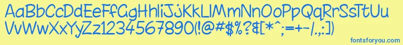chint    Font – Blue Fonts on Yellow Background