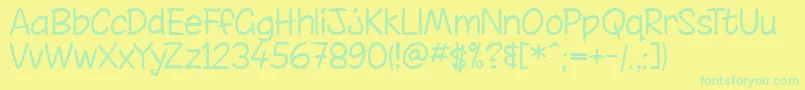 chint    Font – Green Fonts on Yellow Background