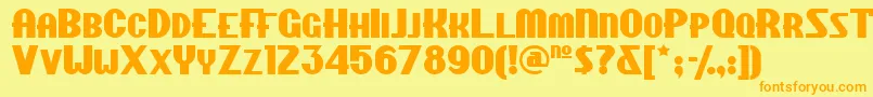 CHIPFN   Font – Orange Fonts on Yellow Background