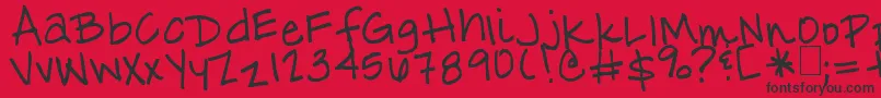 Chips  Salsa Font – Black Fonts on Red Background