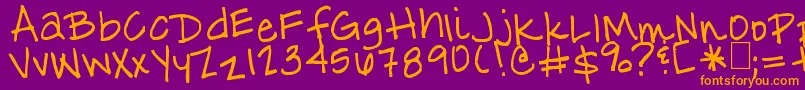 Chips  Salsa Font – Orange Fonts on Purple Background