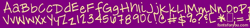 Chips  Salsa Font – Yellow Fonts on Purple Background