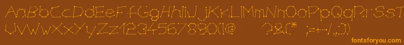 chirone Font – Orange Fonts on Brown Background