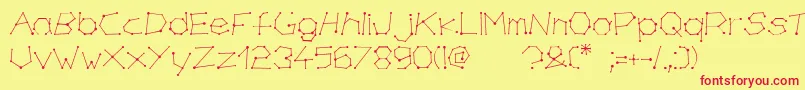 chirone Font – Red Fonts on Yellow Background