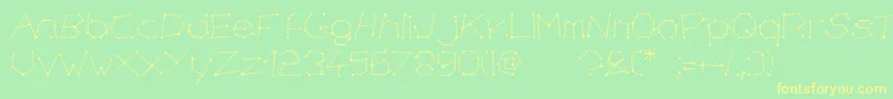 chirone Font – Yellow Fonts on Green Background