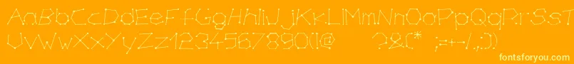 chirone Font – Yellow Fonts on Orange Background