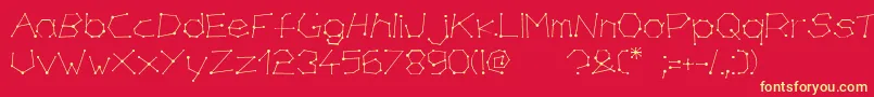 chirone Font – Yellow Fonts on Red Background