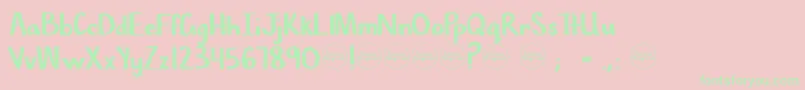 Chisel Mark Font – Green Fonts on Pink Background