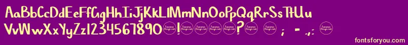 Chisel Mark Font – Yellow Fonts on Purple Background