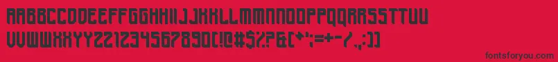 Chisholm Heliport Font – Black Fonts on Red Background