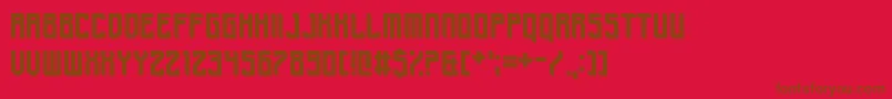 Chisholm Heliport Font – Brown Fonts on Red Background