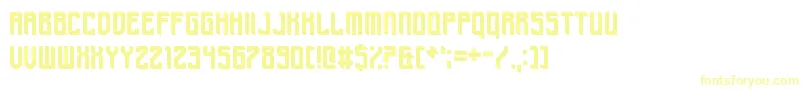 Chisholm Heliport Font – Yellow Fonts on White Background