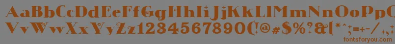 Chistoso Regular Font – Brown Fonts on Gray Background
