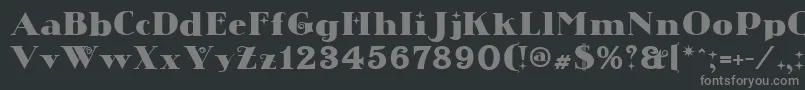 フォントChistoso Regular – 黒い背景に灰色の文字