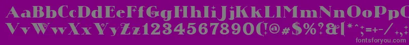 フォントChistoso Regular – 紫の背景に灰色の文字
