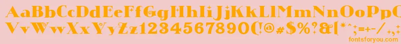 Chistoso Regular Font – Orange Fonts on Pink Background