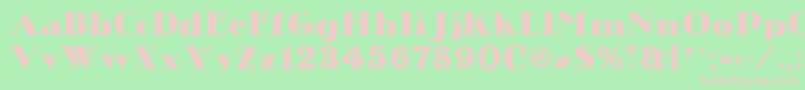 Chistoso Regular Font – Pink Fonts on Green Background