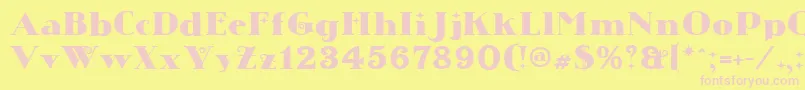 Chistoso Regular Font – Pink Fonts on Yellow Background