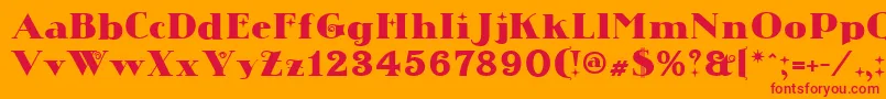 Chistoso Regular Font – Red Fonts on Orange Background