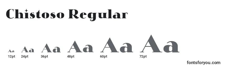 Chistoso Regular Font Sizes
