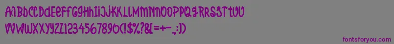 Chives Font – Purple Fonts on Gray Background
