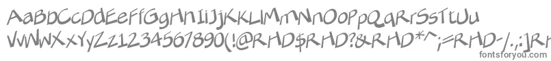 TilterLite-fontti – harmaat kirjasimet valkoisella taustalla