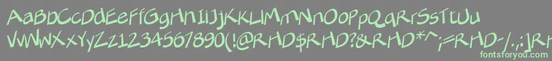 TilterLite Font – Green Fonts on Gray Background