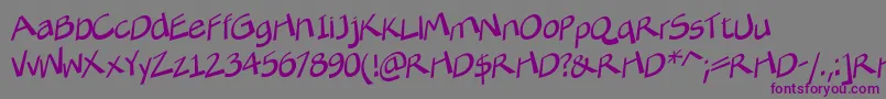 Шрифт TilterLite – фиолетовые шрифты на сером фоне