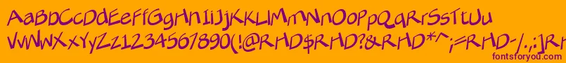 TilterLite Font – Purple Fonts on Orange Background