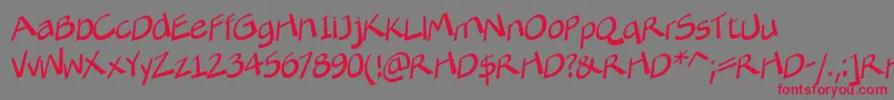 TilterLite Font – Red Fonts on Gray Background