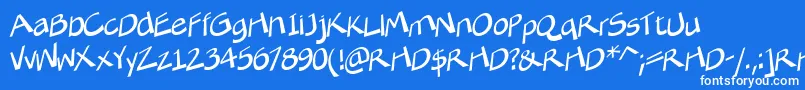 フォントTilterLite – 青い背景に白い文字