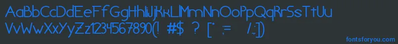 chivilcoyana beta v1 2 Font – Blue Fonts on Black Background