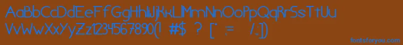 chivilcoyana beta v1 2 Font – Blue Fonts on Brown Background