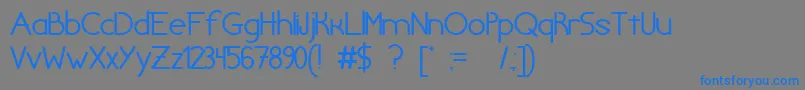 chivilcoyana beta v1 2 Font – Blue Fonts on Gray Background