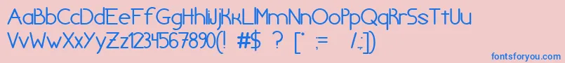 chivilcoyana beta v1 2 Font – Blue Fonts on Pink Background