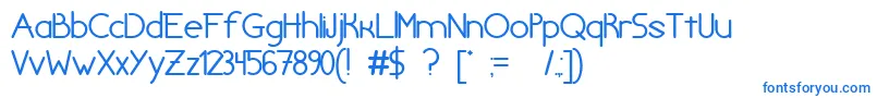 chivilcoyana beta v1 2 Font – Blue Fonts on White Background