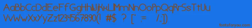 chivilcoyana beta v1 2 Font – Brown Fonts on Blue Background