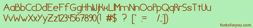 chivilcoyana beta v1 2 Font – Brown Fonts on Green Background