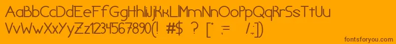 chivilcoyana beta v1 2 Font – Brown Fonts on Orange Background